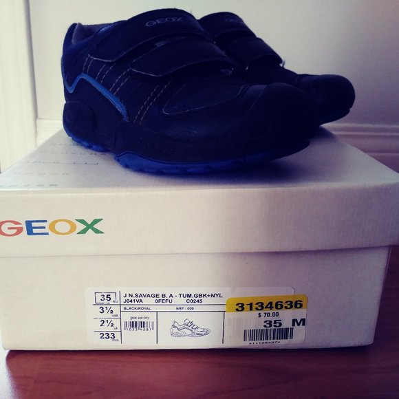 Geox boys snickers size 3 1/2 US/35EU - Picture 3 of 4